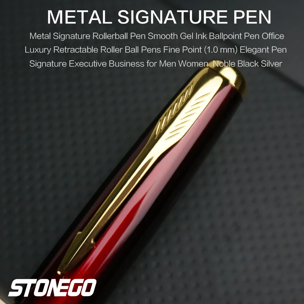 STONEGO Fashion Wallet Pen Short Paragraph Gift Travel Pocket Pen Mini Pocket Short Clip Metal RollerBall Pen Travel Pocket Pen