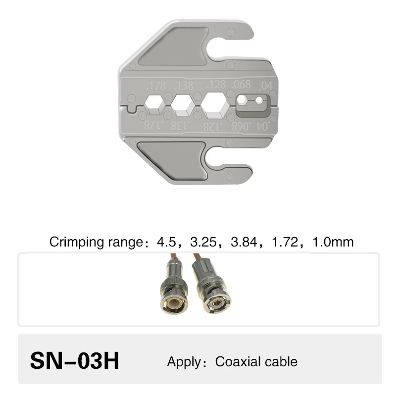 Crimping Tool Pliers Crimp Jaw Set, 4mm Slot Jaws, SN-48BS/58B/02C/2546B/2549/06/X6/06WF/03H, Used for Crimping Terminals