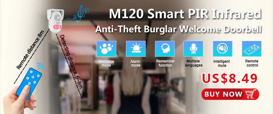KERUI Wireless Door/Windows Sensor Alarm 300ft 120dB Anti-Theft Smart Remote Control For Kids Cabinet Safety Home Security