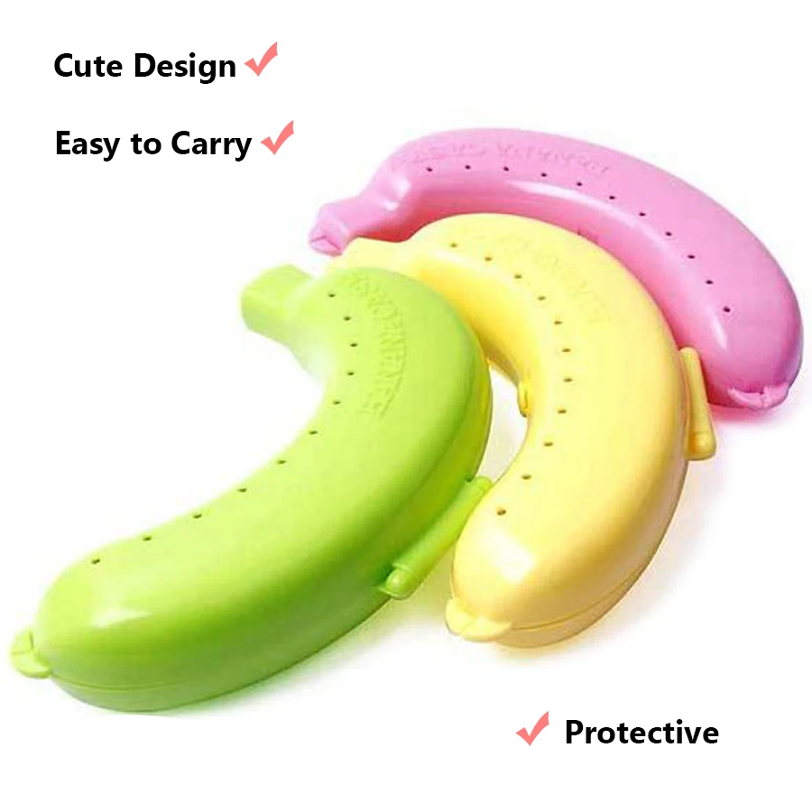Banana Storage Box for Outdoor Travel Cute Case Protector Container Trip Lunch Fruit Storage Holder