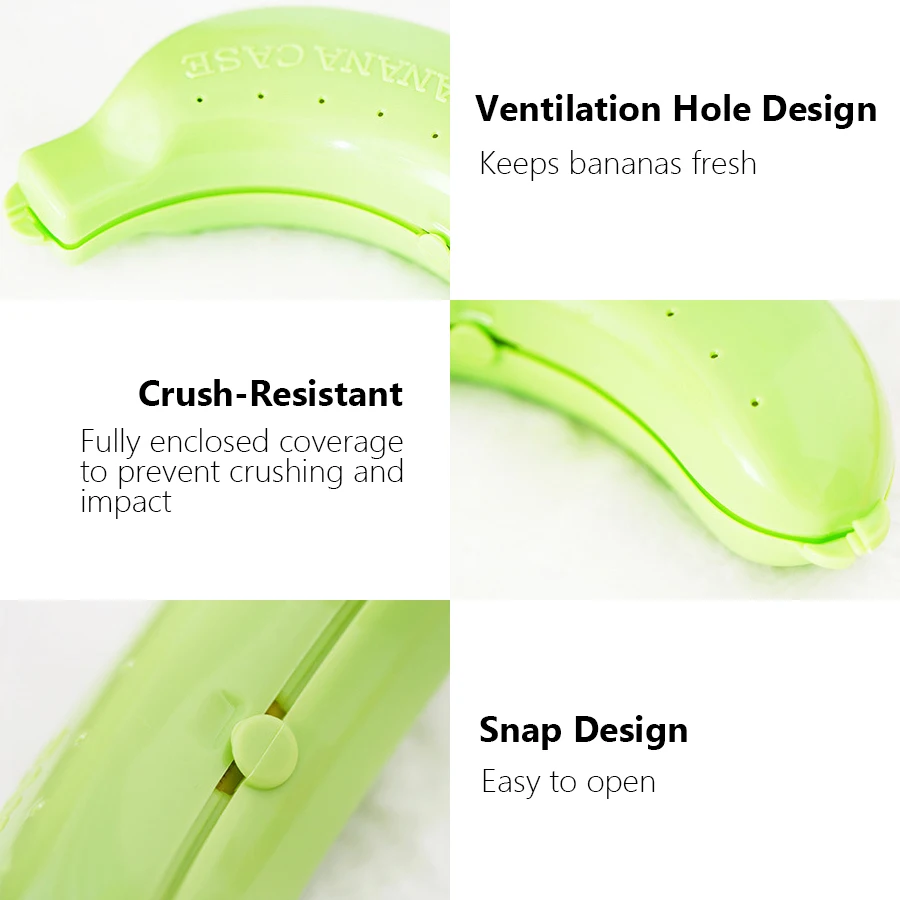 Banana Storage Box for Outdoor Travel Cute Case Protector Container Trip Lunch Fruit Storage Holder