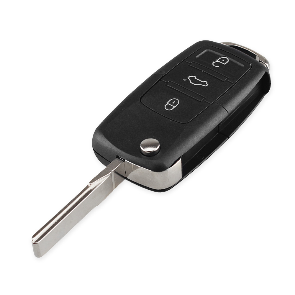KEYYOU Remote Car Key Shell Flip Folding Car Key for VW for Volkswagen Golf 4 5 Passat B5 B6 Polo Touran For Seat Skoda Car Key