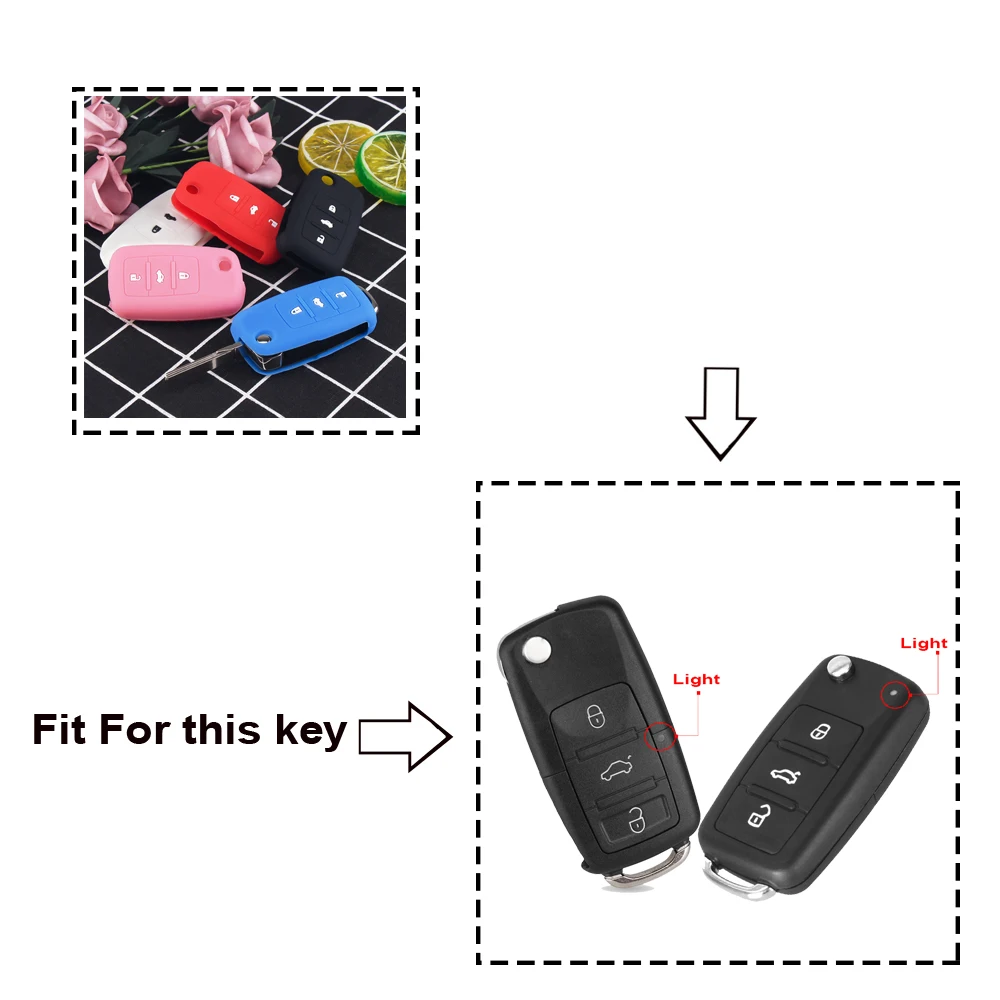 KEYYOU Remote Car Key Shell Flip Folding Car Key for VW for Volkswagen Golf 4 5 Passat B5 B6 Polo Touran For Seat Skoda Car Key