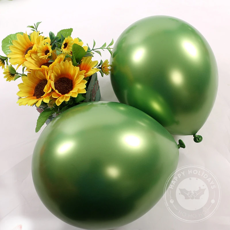 5/10/12inch Birthday Balloon Premium Metallic Latex Balloons Gold Silver Fruit Green Globe Wedding Party Decoration Kids Toys
