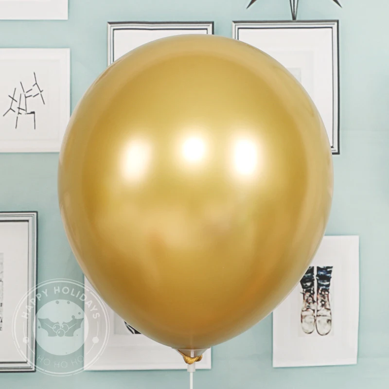 5/10/12inch Birthday Balloon Premium Metallic Latex Balloons Gold Silver Fruit Green Globe Wedding Party Decoration Kids Toys