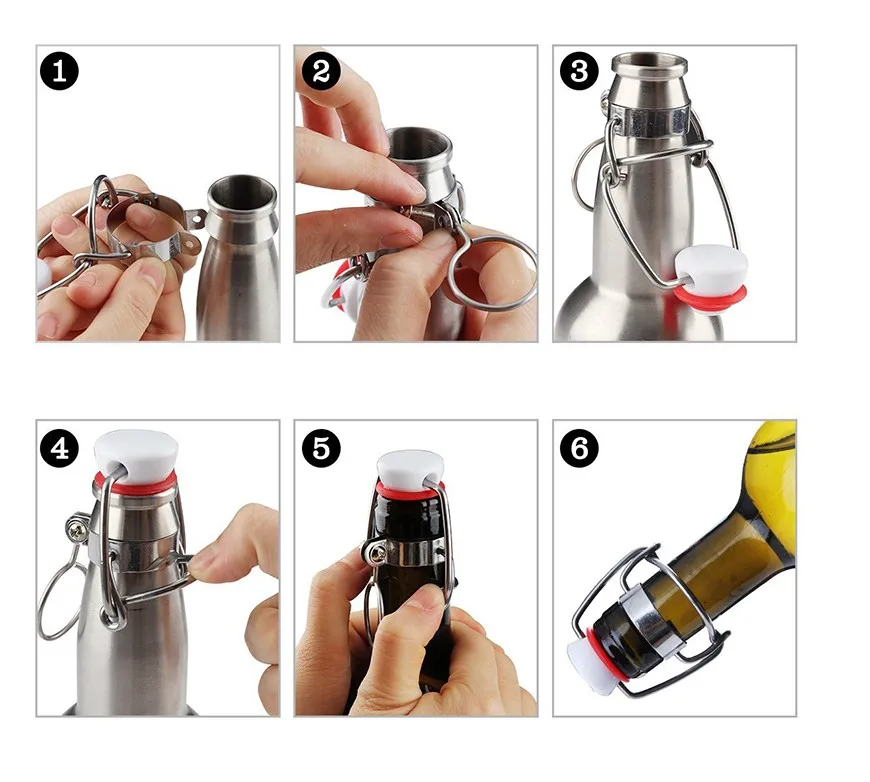 2/4/8/12/20/30PCS Ez Cork Cap Flip Top Stopper Root Beer Bottles Replacement Swing Tops Homebrew Brewing Wine Stoppers