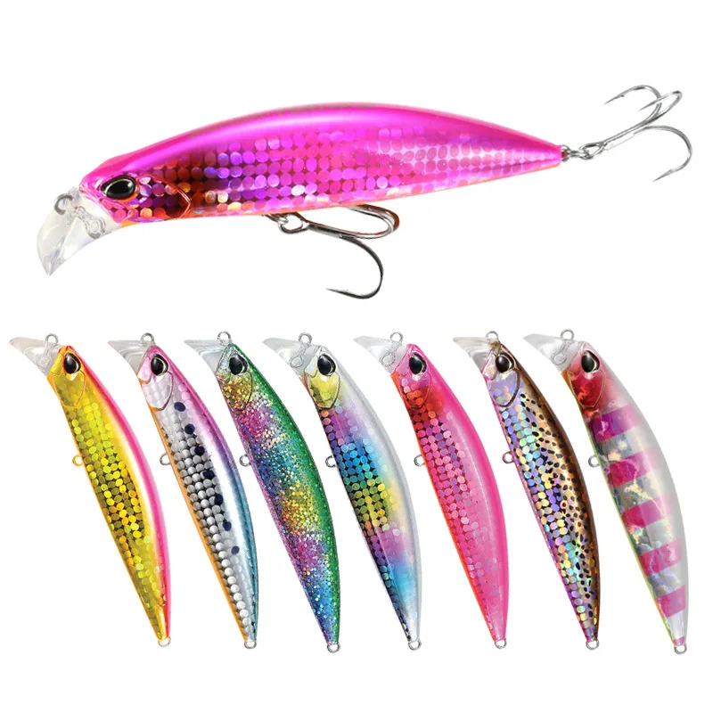 Minnow Lure Spearheadd Ryuki 95S Wobbler for Trolling 9.5cm 15g Bass Fishing Bait Wobbler Long Sinking Trolling Jerkbait Pesca