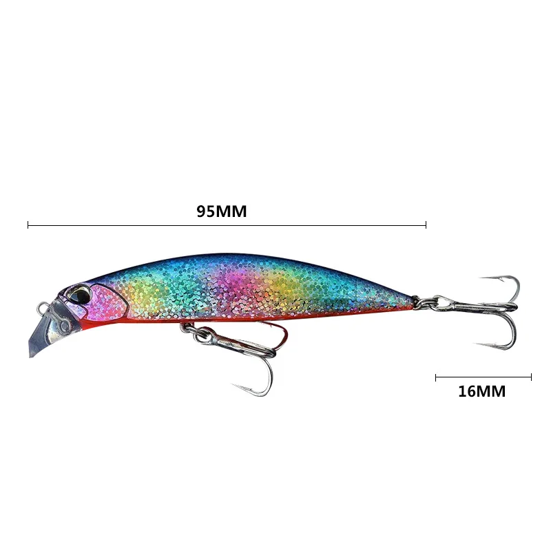 Minnow Lure Spearheadd Ryuki 95S Wobbler for Trolling 9.5cm 15g Bass Fishing Bait Wobbler Long Sinking Trolling Jerkbait Pesca