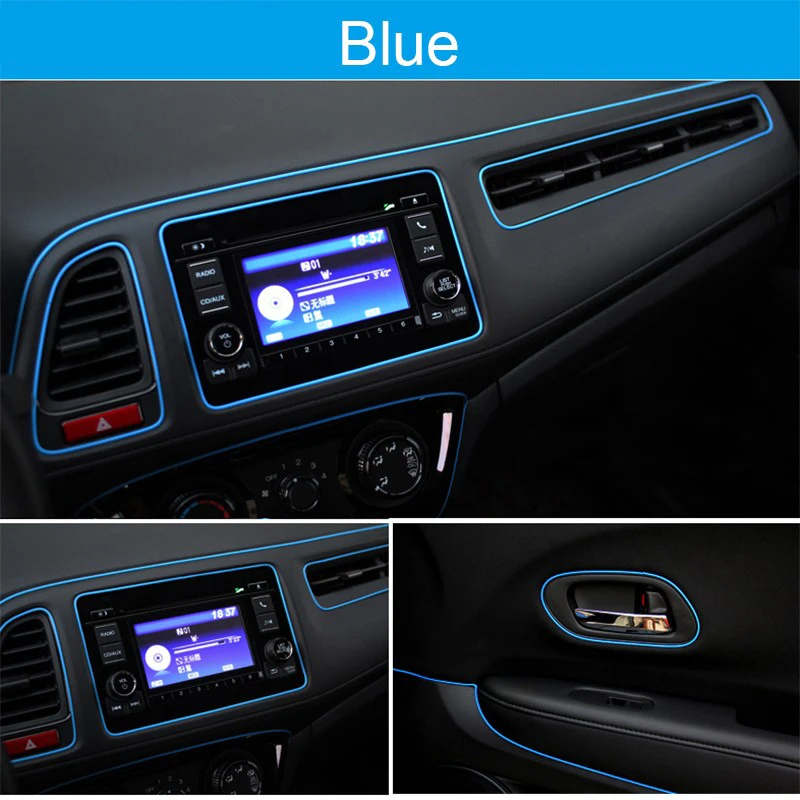 Car Moulding Decoration Flexible Strips1/3/5M Interior Auto Mouldings Car Cover Trim Dashboard Door Edgein Car-styling Universal