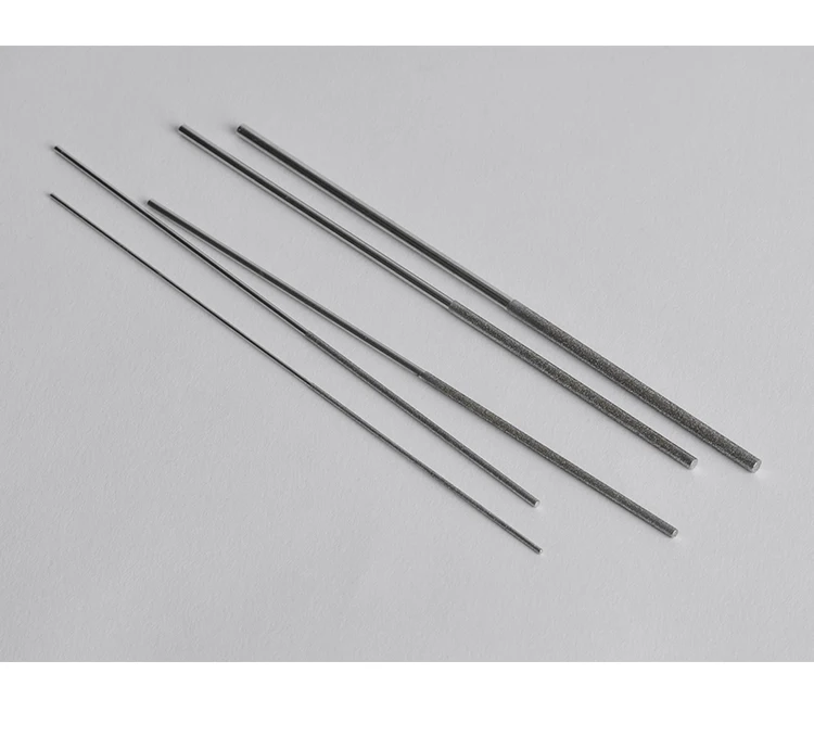 Diamond Cylindrical File 1/1.2/1.5/1.7/2.2/2.8/3.3/4/5/6mm Small Diameter Reaming File Grinding Tool Jade Alloy Assorted File