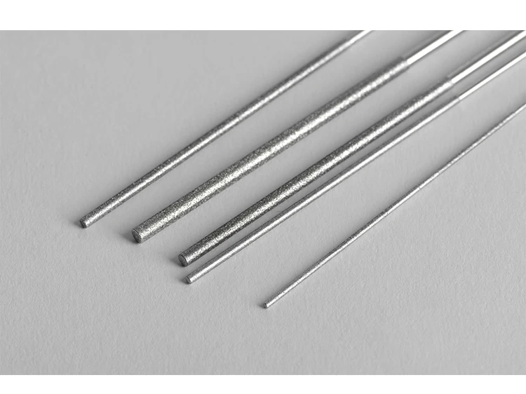 Diamond Cylindrical File 1/1.2/1.5/1.7/2.2/2.8/3.3/4/5/6mm Small Diameter Reaming File Grinding Tool Jade Alloy Assorted File