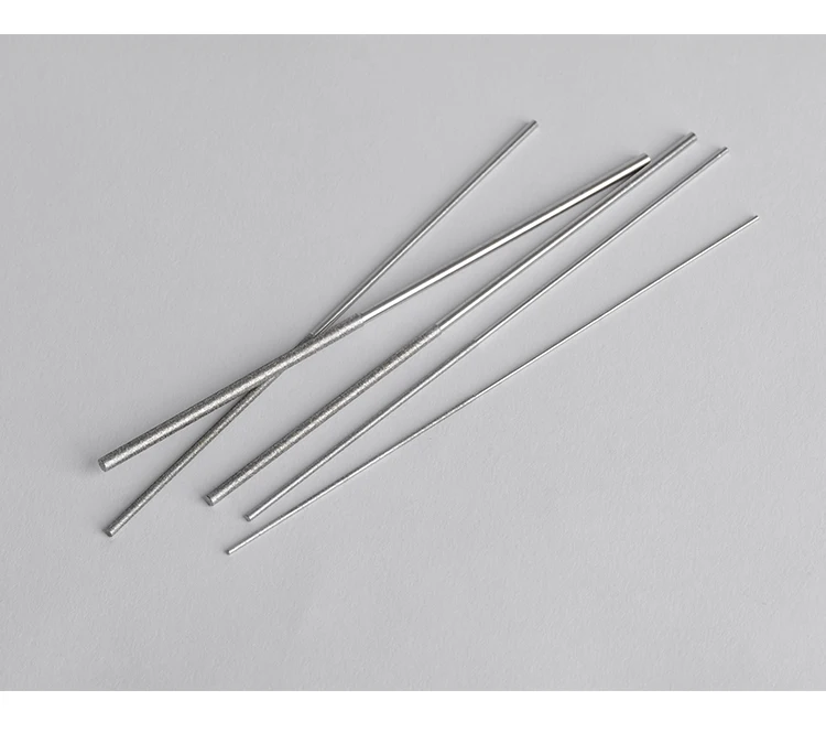 Diamond Cylindrical File 1/1.2/1.5/1.7/2.2/2.8/3.3/4/5/6mm Small Diameter Reaming File Grinding Tool Jade Alloy Assorted File