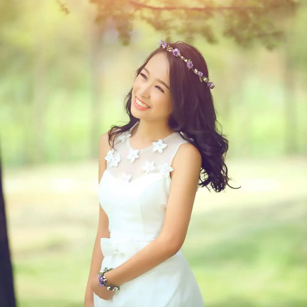 Bohemian Flower Headbands For Bride Crown Hair Band Wedding Floral Headband Garland Girl Flower Wreath Hair Accessories