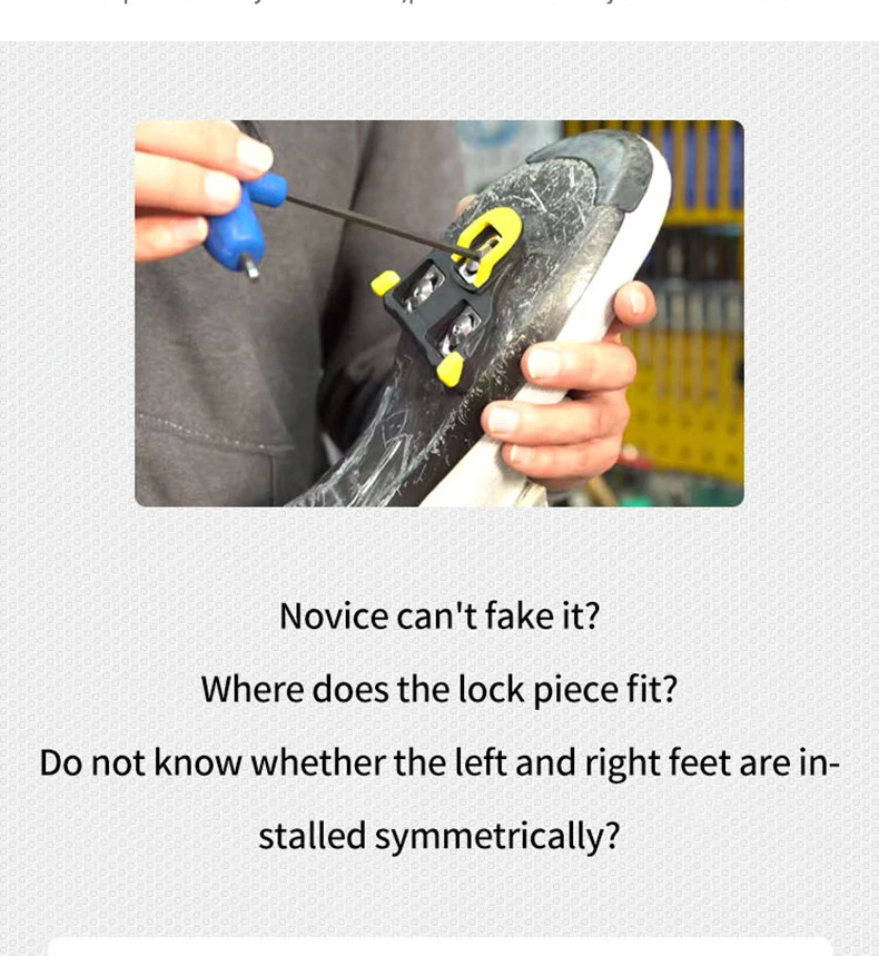 Rrskit Bicycle Pedal Cleats Adjustment Tool Road Bike Self Locking Pedal Cleat Tool For SPD K-E-O Cycling Locking Shoes Cleat