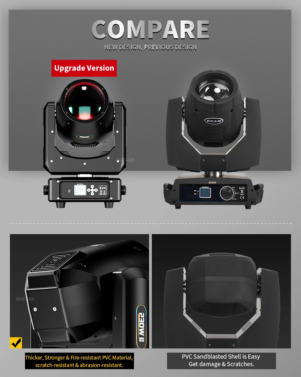 SHEHDS Bulb 1/2PCS MINI 230W 7R Bulb Moving Head Light Stronger Penetrability For DJ Disco Wedding Nightclub Theater