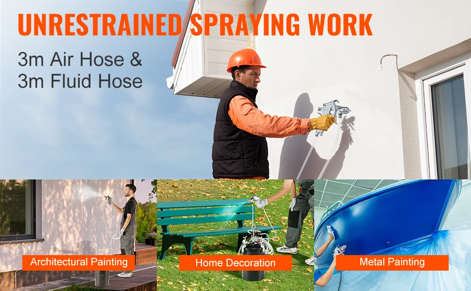 SucceBuy Spray Paint Pressure Pot 15L Pressure Pot Tank 60psi Adjustale Pressure Steel Pressure Pot Paint Tank Spray Gun Hose