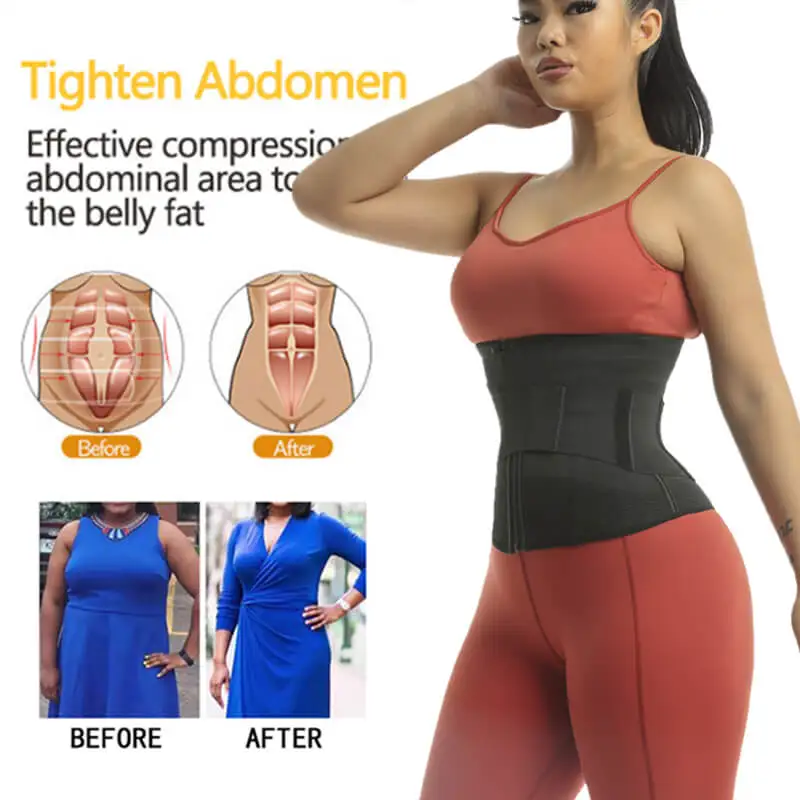 9 Steel Bones Waist Trainer Body Shaper Adjustable Belly Tummy Control Snatch Me Up Wrap Stretch Bands Slim Body Shaper Women