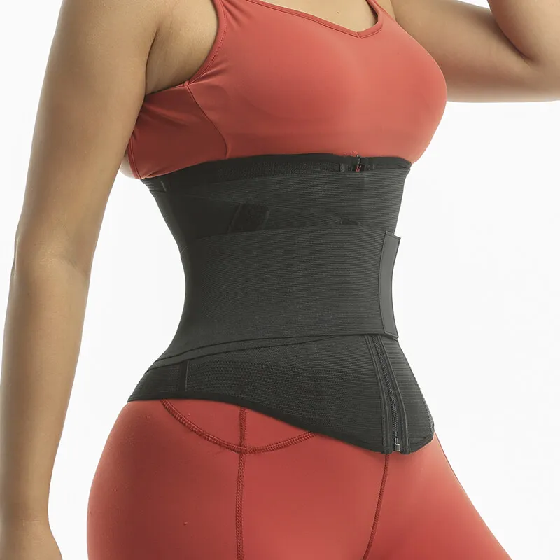9 Steel Bones Waist Trainer Body Shaper Adjustable Belly Tummy Control Snatch Me Up Wrap Stretch Bands Slim Body Shaper Women