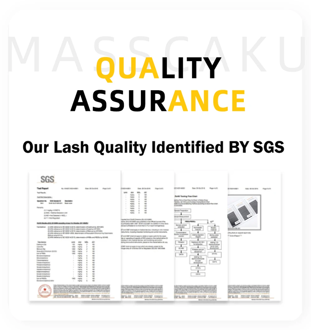 MASSCAKU 3D 4D 5D6D W Shape Eyelashes Clover Bloom Handmade Premade Natural Soft Light Lashes Items Fake Lash