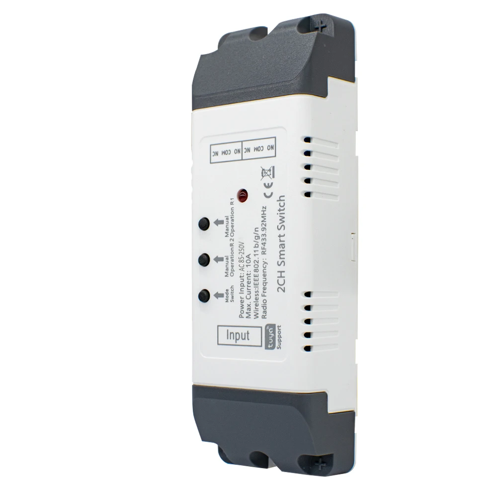 Wifi Smart Home Module Relay Switch 2CH AC DC 220V 7-32V Remote Control 433Receiver Works with Tuya Smartlife Alexa Google Home