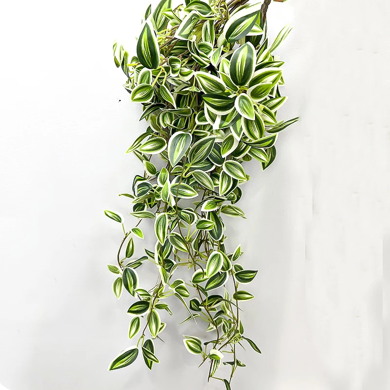 75cm Long Artificial Vines Leaves Fake Hanging Plants Silk Tree Leafs Green Bamboo Winding Rattan For Home Garden Wedding Decor