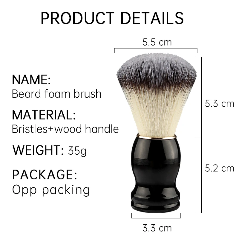 Beard Shaving Brush Makeup Brushes 1pcs Wooden Handle Bristle Hair Salon Barber Soap Foam Shave Men Facial Cleaning Tools