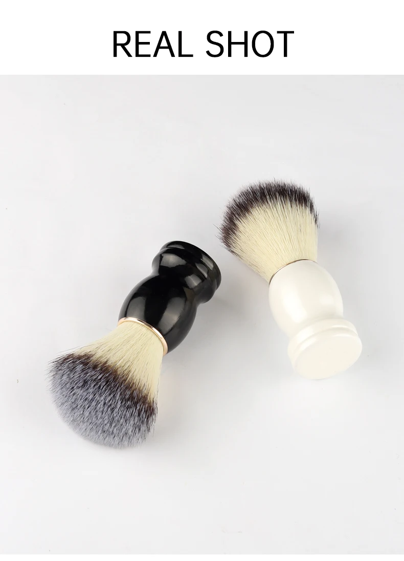 Beard Shaving Brush Makeup Brushes 1pcs Wooden Handle Bristle Hair Salon Barber Soap Foam Shave Men Facial Cleaning Tools
