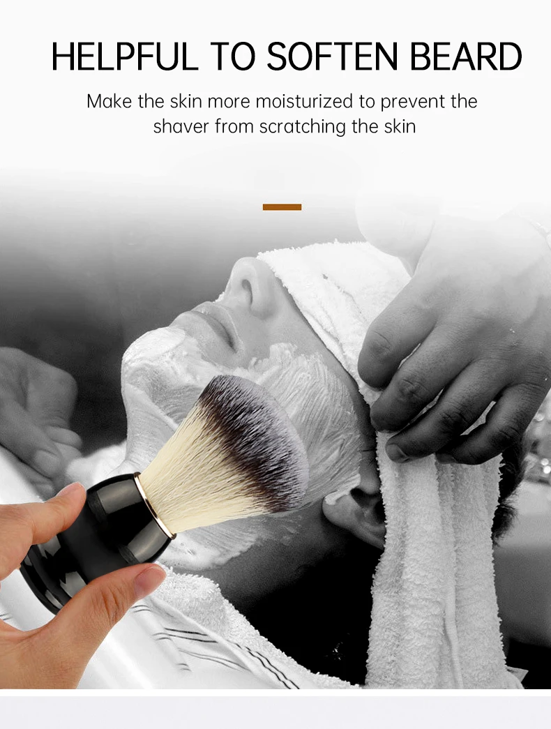 Beard Shaving Brush Makeup Brushes 1pcs Wooden Handle Bristle Hair Salon Barber Soap Foam Shave Men Facial Cleaning Tools