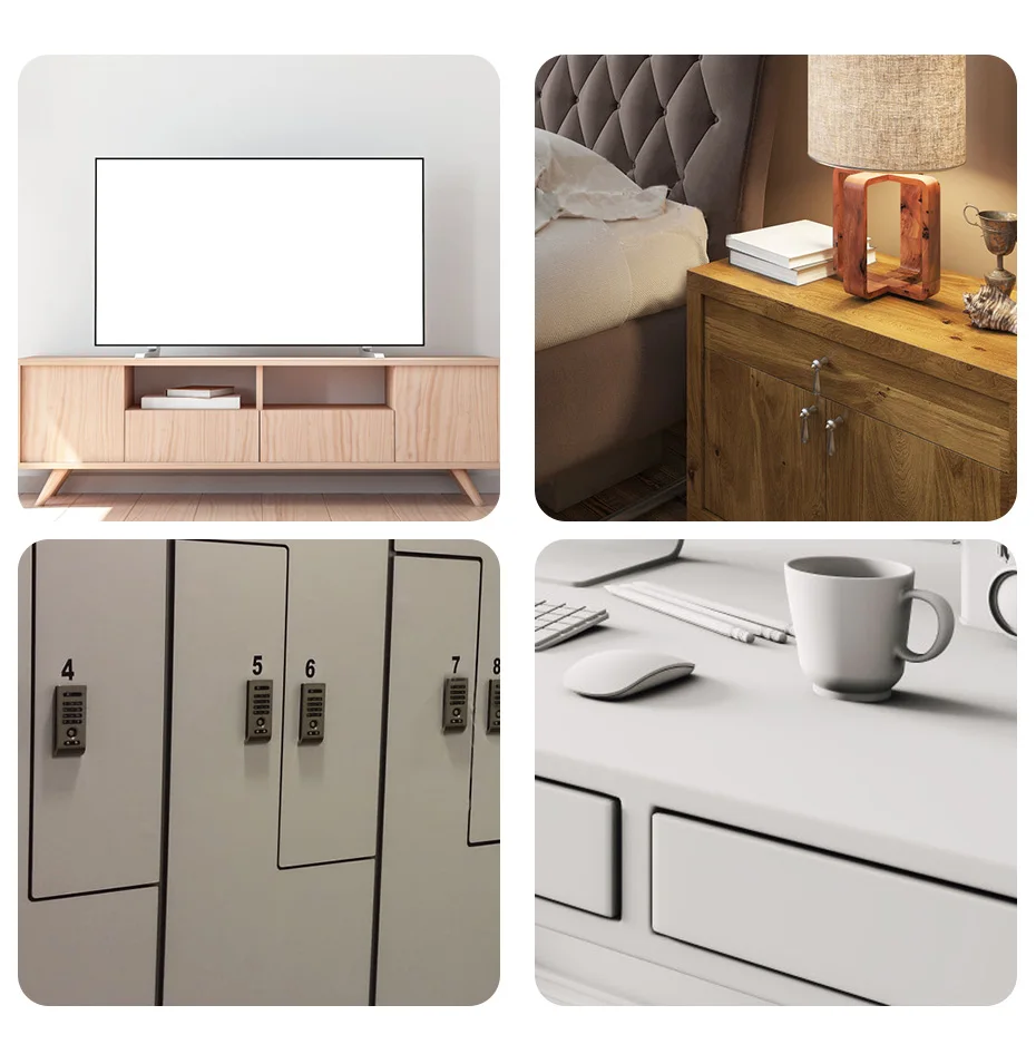 Tuya APP/EM Card Unlock Smart Drawer Lock No Hole File Cabinet Furniture Electronic Keyless Invisible NFC Sensor Locks Switch