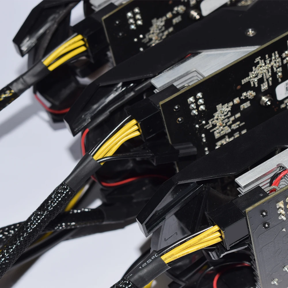 JULONGFENGBAO 1/2 PCS 6Pin 8Pin PCI Express to Dual PCIE 8 (6+2)Pin Power Cable Graphics Card PCI-E GPU Data Splitter
