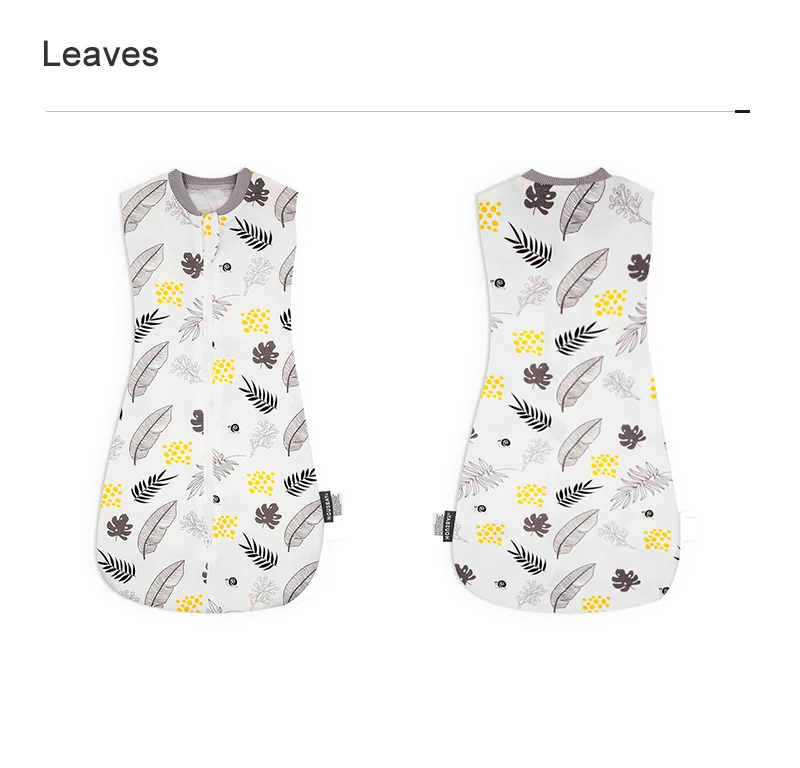 Baby Sleeping Bag Newborn Baby Swaddle Sleeveless Sleep Sack Summer Thin 100% Cotton Soft 2-Ways Zipper Diaper Changing Bag