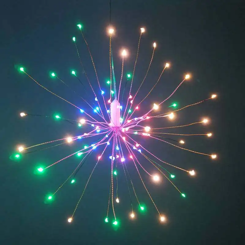 1Pcs Solar LED Firework Light Copper Wire Christmas Fairy Lights Lawn Pathway Light Garden Decoration