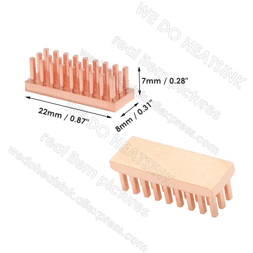 WE DO HEATSINK Small Tiny Useful Pure Copper Heat Sink Without or With Thermal Pad For Raspberry Pi Banana Pi IC Chipset Package