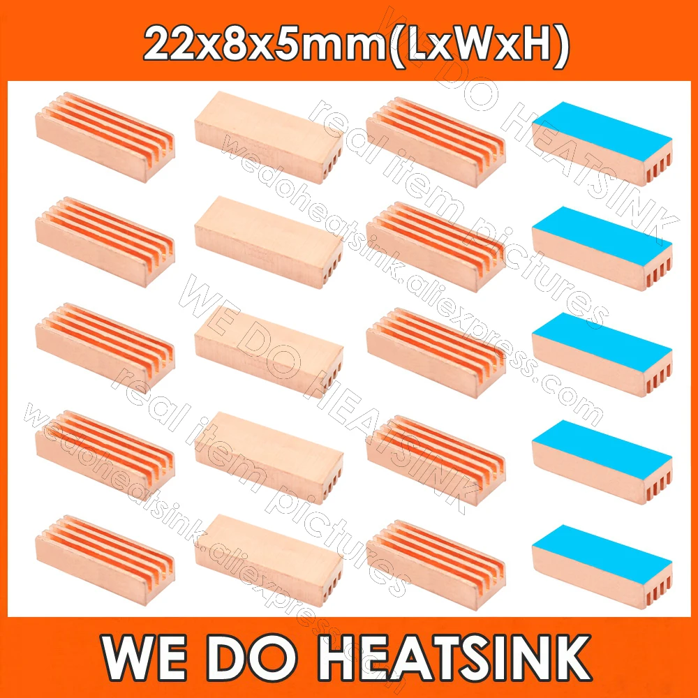 WE DO HEATSINK Small Tiny Useful Pure Copper Heat Sink Without or With Thermal Pad For Raspberry Pi Banana Pi IC Chipset Package