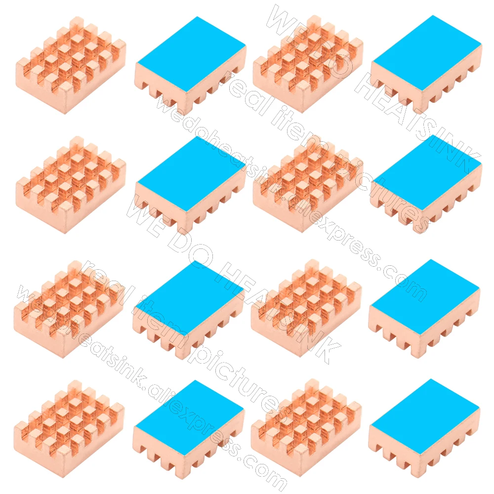 WE DO HEATSINK Small Tiny Useful Pure Copper Heat Sink Without or With Thermal Pad For Raspberry Pi Banana Pi IC Chipset Package
