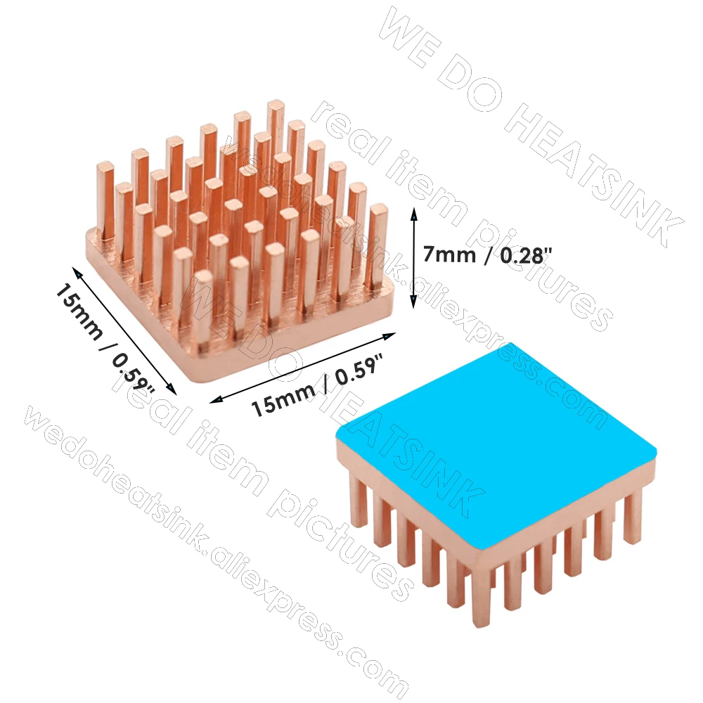 WE DO HEATSINK Small Tiny Useful Pure Copper Heat Sink Without or With Thermal Pad For Raspberry Pi Banana Pi IC Chipset Package