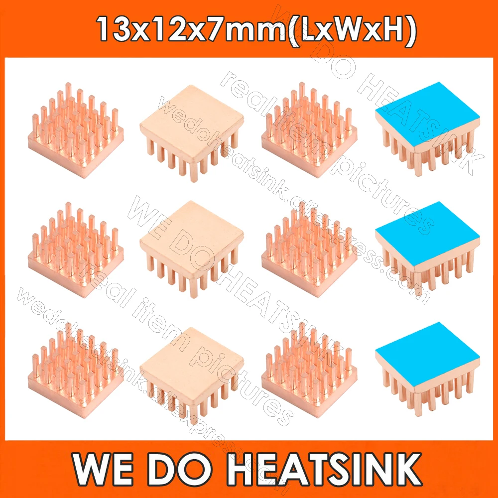 WE DO HEATSINK Small Tiny Useful Pure Copper Heat Sink Without or With Thermal Pad For Raspberry Pi Banana Pi IC Chipset Package