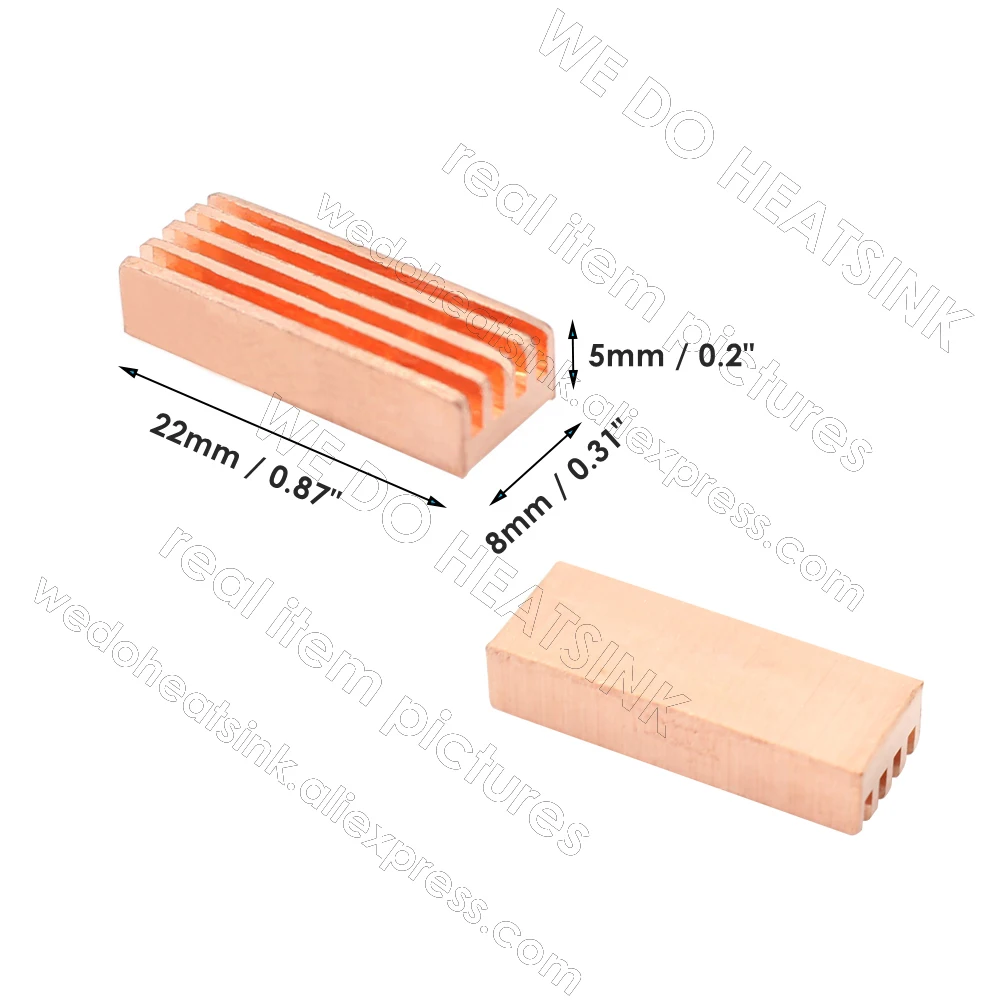 WE DO HEATSINK Small Tiny Useful Pure Copper Heat Sink Without or With Thermal Pad For Raspberry Pi Banana Pi IC Chipset Package