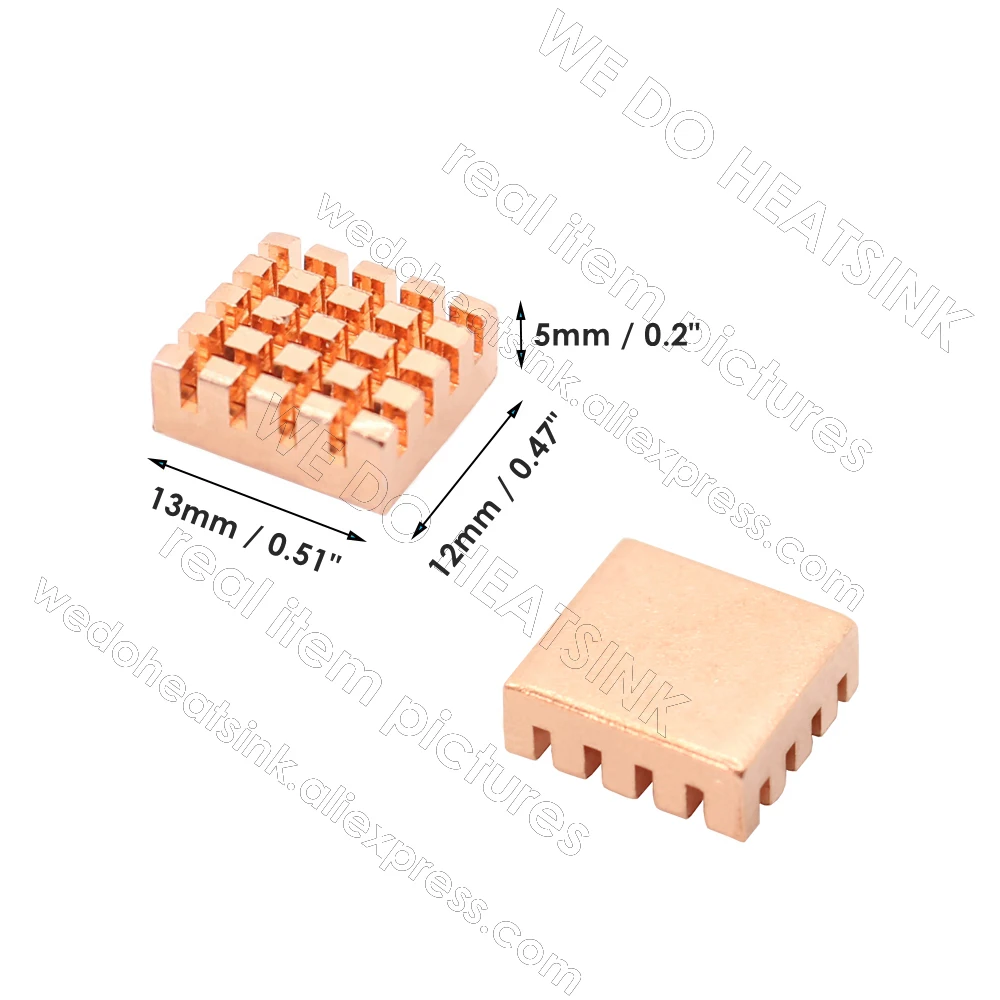 WE DO HEATSINK Small Tiny Useful Pure Copper Heat Sink Without or With Thermal Pad For Raspberry Pi Banana Pi IC Chipset Package