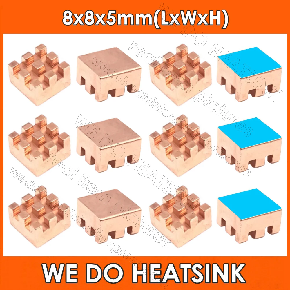 WE DO HEATSINK Small Tiny Useful Pure Copper Heat Sink Without or With Thermal Pad For Raspberry Pi Banana Pi IC Chipset Package