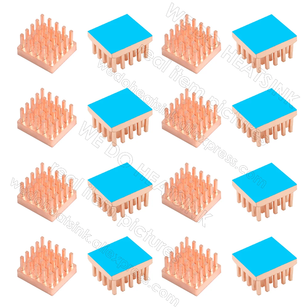 WE DO HEATSINK Small Tiny Useful Pure Copper Heat Sink Without or With Thermal Pad For Raspberry Pi Banana Pi IC Chipset Package