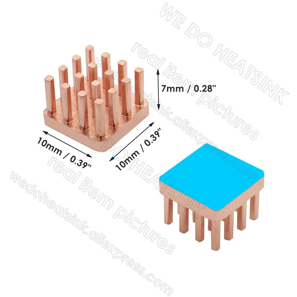 WE DO HEATSINK Small Tiny Useful Pure Copper Heat Sink Without or With Thermal Pad For Raspberry Pi Banana Pi IC Chipset Package