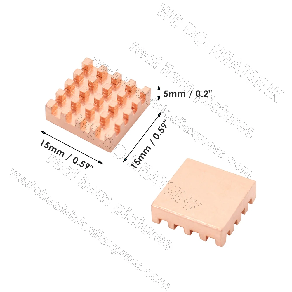WE DO HEATSINK Small Tiny Useful Pure Copper Heat Sink Without or With Thermal Pad For Raspberry Pi Banana Pi IC Chipset Package