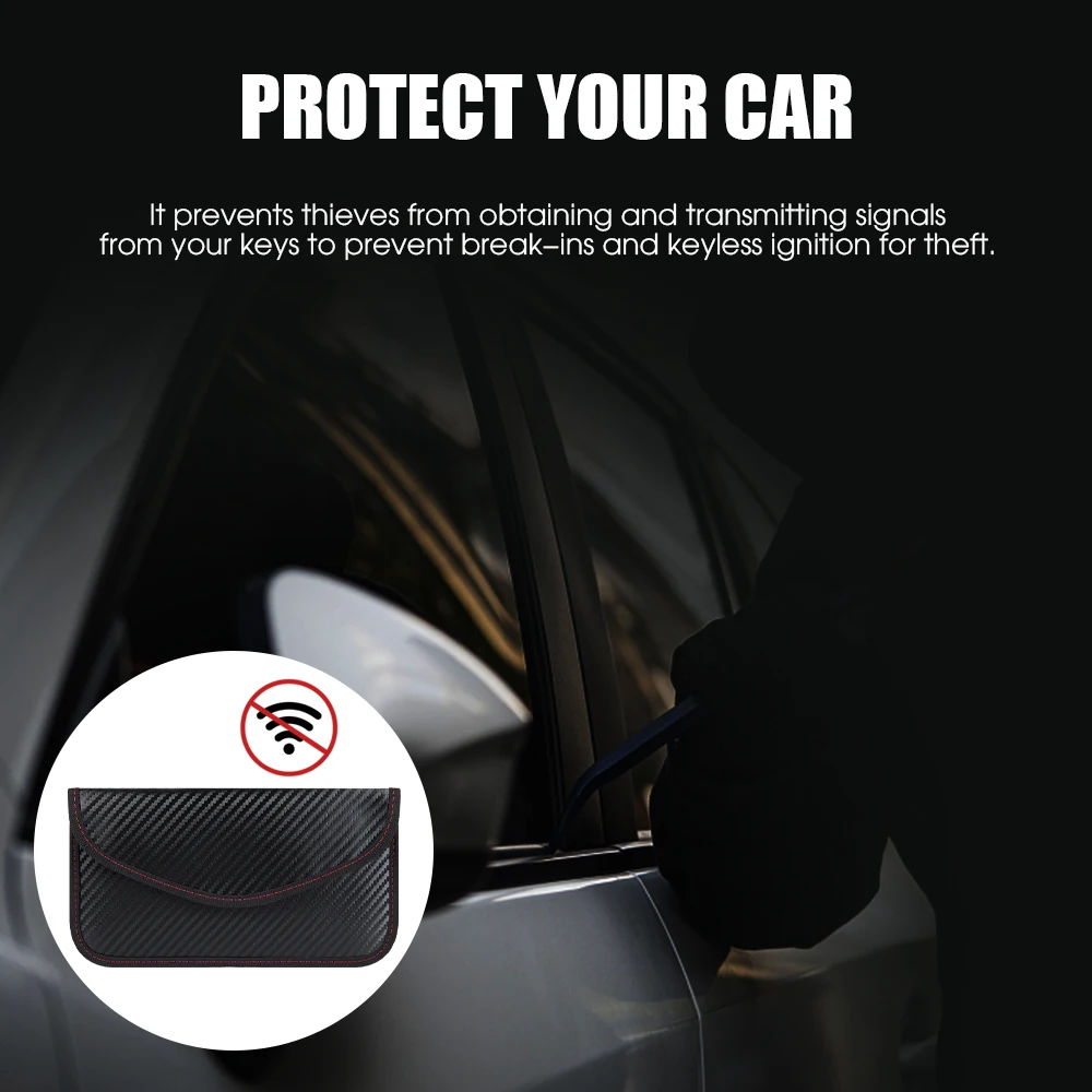 Car Keys Signal Blocker bag Remote Control Blocking Shielding Faraday Bag Protector Bag Keys Pouch Safe Lock Key Case