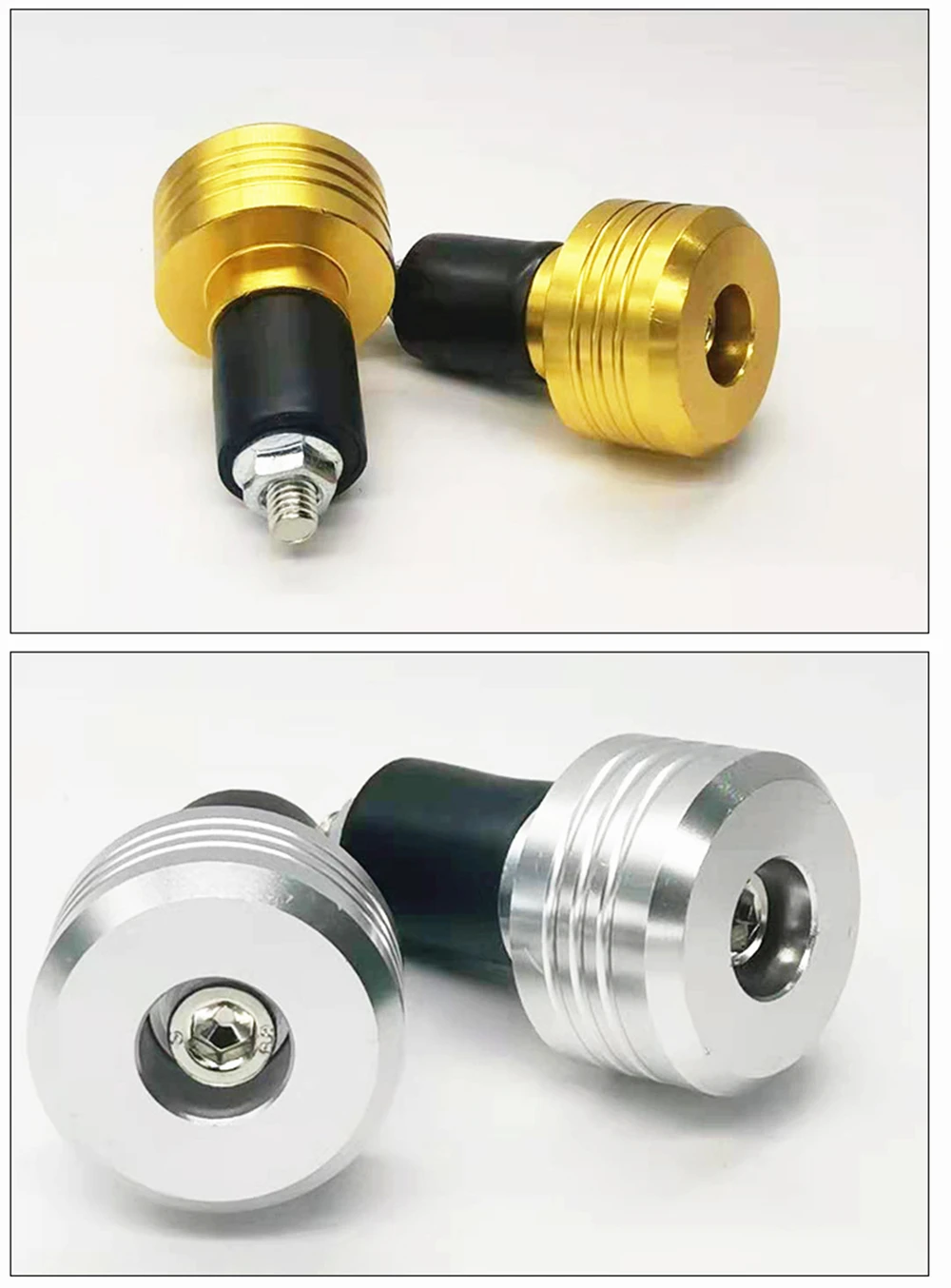 Universal 7/8" CNC Motorcycle Handlebars Bar Ends Grips Slider Vibration Handlebar Slugs Plug Handle Bar Sliders Dirt Bike