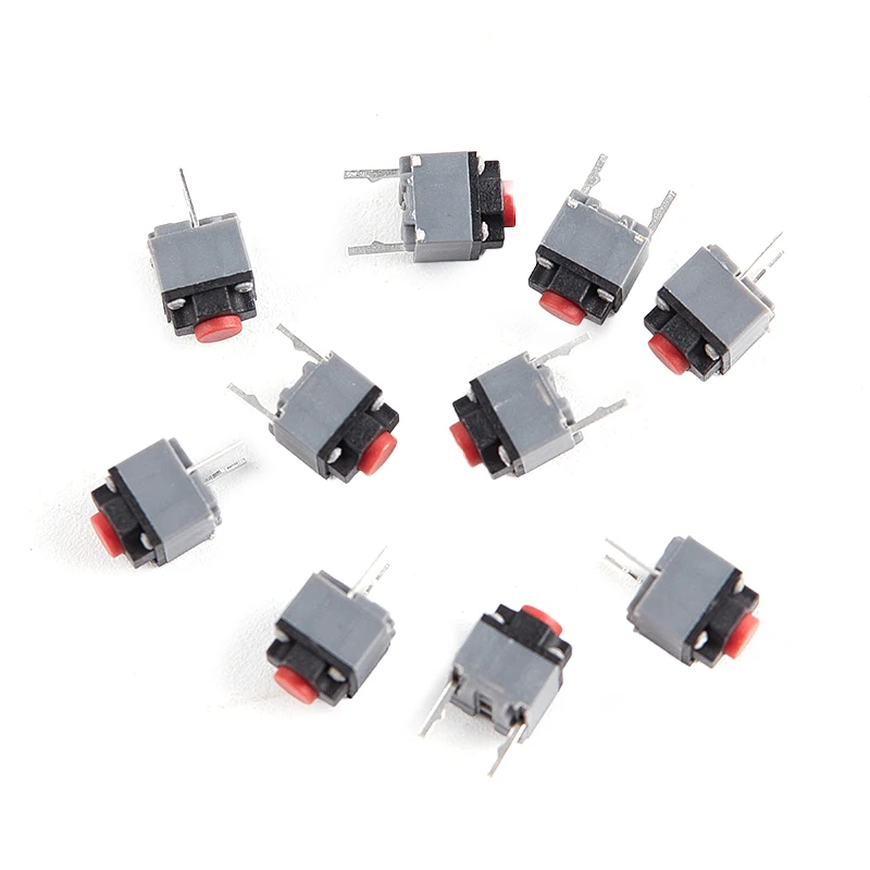 10/20Pcs Silent Micro Switch Mute Button 2Pin Tactile Push Switch for Wireless Wired Mouse Repair Replacement Parts