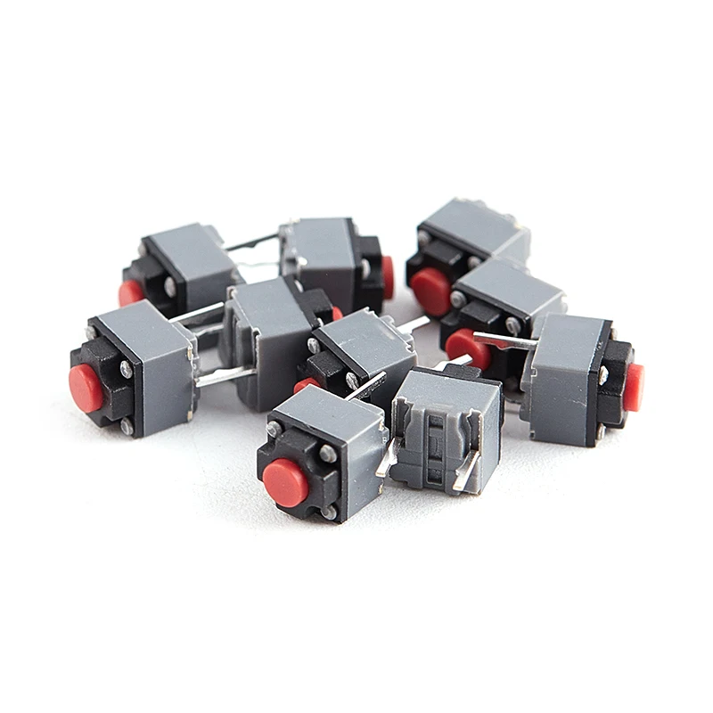 10/20Pcs Silent Micro Switch Mute Button 2Pin Tactile Push Switch for Wireless Wired Mouse Repair Replacement Parts