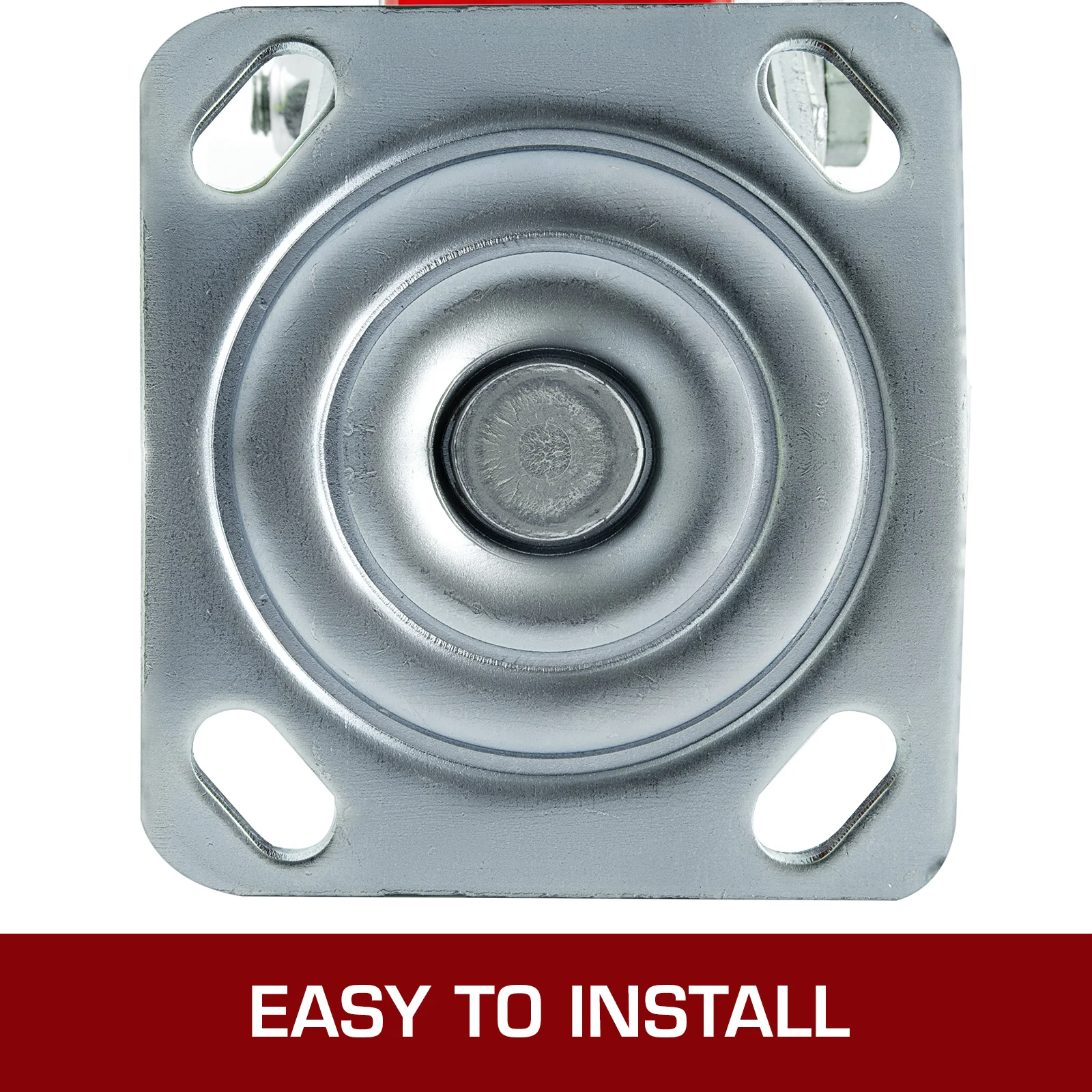 SucceBuy 4 Pack 6"x2" Heavy Duty Iron Core Polyurethane 2 Rigid and 2 Swivel Casters With Side Brake 1000LBS Capacity Per Wheel