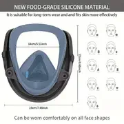 6800 Gas Mask Full Face Large Size Respirator Reusable Full Face Respirator Gas Paint Sprayer Chemical Wood Working Dust