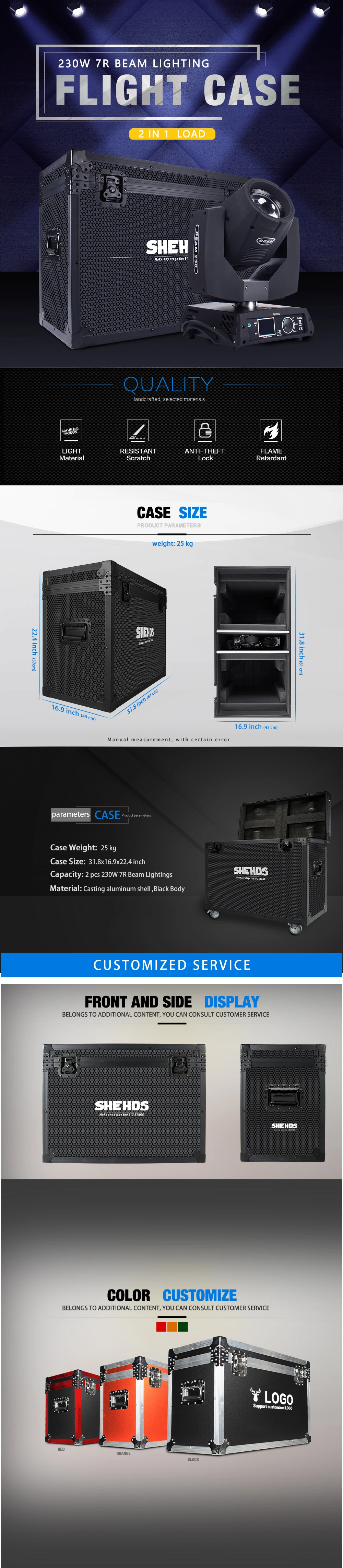 SHEHDS Flight Case 2 In 1 LED Wash 19x15W/Beam 275W 10R Fast Shipping for Disco KTV Party DJ Stage Equipment